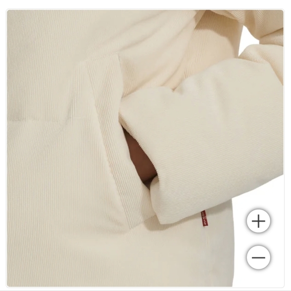 Levi's Ladies' Corded Puffer Jacket -Cream - Picture 5 of 5